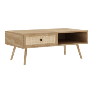 Set mobilier studenti coltar reversibil extensibil, masuta de cafea si comoda TV, 3 buc, Flux, Stejar, 236x164x88 cm - Img 7