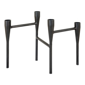 Suport pentru lumanari, Negru, 28x15x21 cm - Img 3