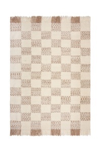 Szőnyeg, Flair Rugs Eric Checkboard, bézs/natúr, 160x230 cm - Img 2