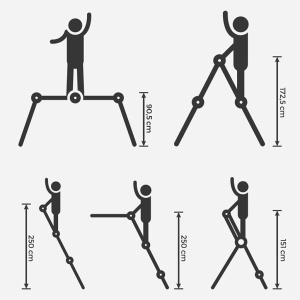 Többfunkciós létra, Songmics, 3.6 m, 150 kg, GLT36M - Img 2