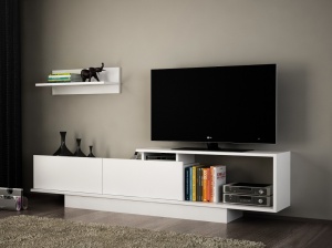 TV komód szett, Asos, fehér