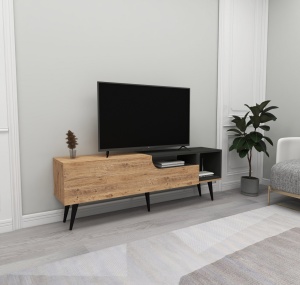 TV-konzol, fehér, zöld, 150x29.6x49.6 cm