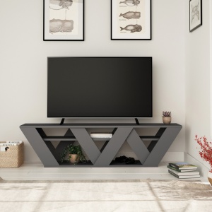 TV-konzol, Ralla, antracit, 158x40x30 cm