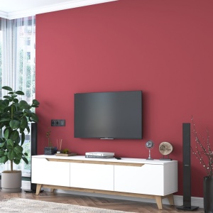 TV-szekrény, D1, Fehér, 180x35x48,6 cm