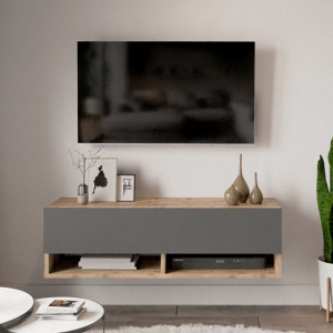 TV-szekrény, Handra, Antracit, 100x31,5x29 cm - Img 3