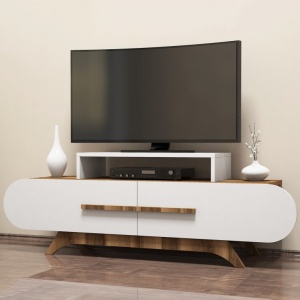 TV-szekrény, Rose, Dió-Fehér - Img 2
