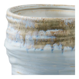 Vaza decorativa, Albastru deschis, 19.5x19.5x22.5 cm - Img 4