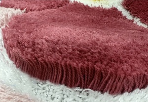 3 darabos fürdőszobai szőnyeg szett, Flower Pembe, akril - Img 3