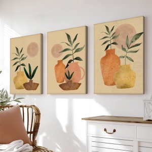 3 darabos keretes kép szett, Gielo, többszínű, 40x2002x60 cm