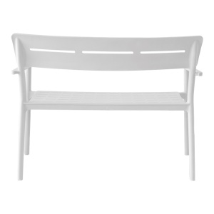 Banca pentru doua persoane Cadrin, Alb, 60x117x83 cm - Img 5