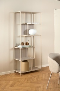 Biblioteca Seaford V2, Gri, 185x77x35 cm - Img 4