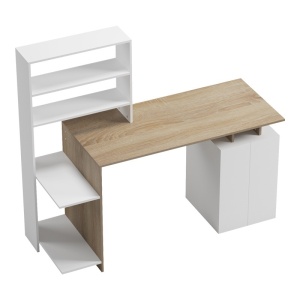 Birou cu biblioteca Meza Pako World Sonoma 146.3x55x128.8 cm - Img 4