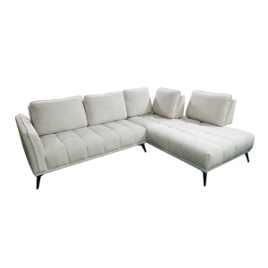 Canapea de colt stanga Belanza, Bej, 213x265x90 cm - Img 3