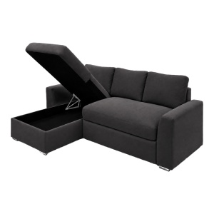 Canapea extensibila Βelle, Antracit, 236x164x88 cm - Img 3