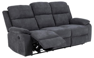 Canapea extensibila cu 3 locuri Mora, Gri, 98x196.5x95 cm - Img 4