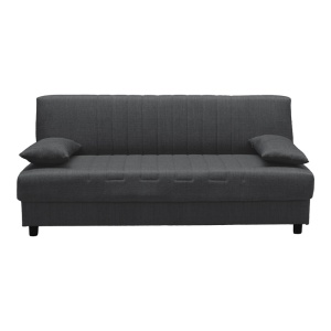 Canapea extensibila cu spatiu de depozitare Romina, Gri, 180x75x85 cm - Img 5