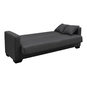 Canapea extensibila cu spatiu de depozitare Vox, Gri, 180x75x85 cm - Img 3