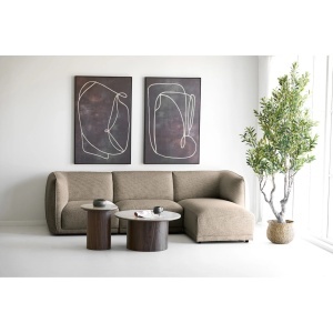 Canapea lounge Noor, Maro, 94x166x276x75 cm