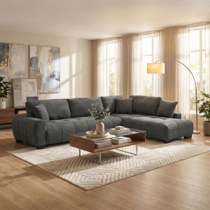 Coltar stanga, Vaneto, Antracit, 298x208x85 cm