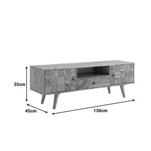 Comoda TV, Firpo, Pako, Natural 130x35x45 cm - Img 6