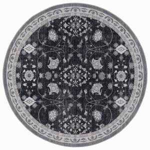 Covor Rotund INKA V6 Negru 120x120 cm - Img 2