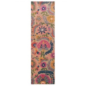 Covor traversa Amira Floral Wool Multicolor 80x300 cm - Img 2