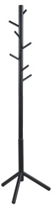 Cuier Bremen, Negru, 176x51x45 cm - Img 5