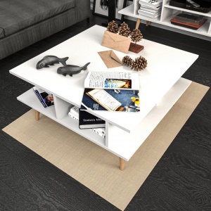 Dohányzóasztalka Akya Coffee Table, fehér