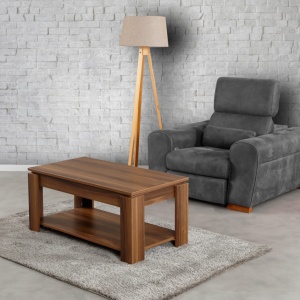 Dohányzóasztalka Shelf, dió
