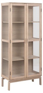 Dulap cu vitrina Linley, Alb, 180x80x40 cm - Img 4
