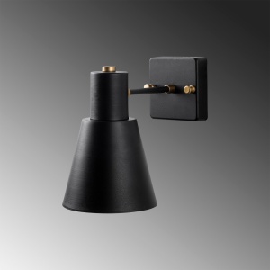 Fali lámpa, Funnel, fekete, 14x24x21 cm - Img 4