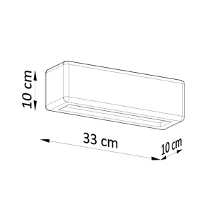 Fali lámpa, Subani, fehér, kerámia, 33x10x10 cm - Img 4