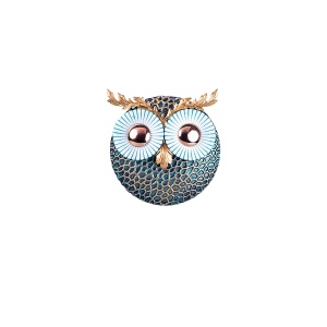 Fém fali dekoráció, Owl, ezüst, 19x19 cm - Img 2