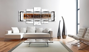 Festmény live, laugh, love - white, 200x100 cm - Img 2