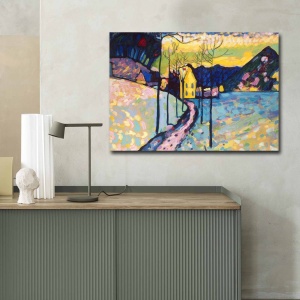 Festmény Rainbow Cascade, sokszínű, 70x100x3 cm