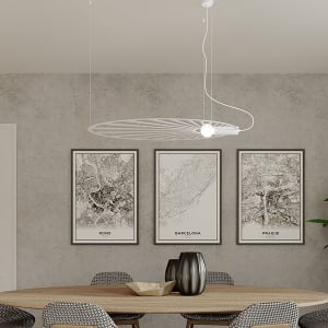 Függőlámpa, Lehdet, fehér, 110x80x150 cm - Img 8