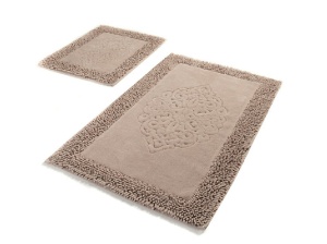 Fürdőszobai szőnyeg szett 2 db, Piante, 100% pamut, bézs
