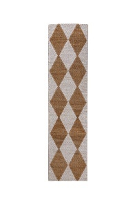 Futószőnyeg, Flair Rugs Effie Diamond, juta, világosbézs, 60x230 cm - Img 2