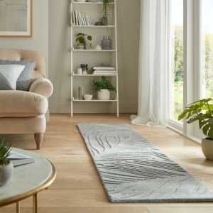 Futószőnyeg, Lino Leaf, Flair Rugs, szürke, 60X230 cm
