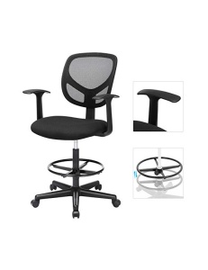 Irodai szék Songmics, 120 kg, OBN25BK, 55-75 cm - Img 4
