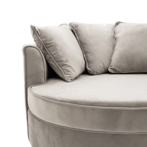 Kanapé, Round, szürke, 123x120x85 cm - Img 6