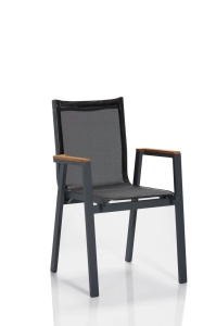 Kerti szék szett 6 részes, Ottowa, szürke, 57x90x63 cm