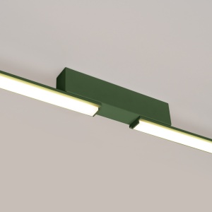 LED-es csillár, Lagom, 3000K, olívazöld, 181x4x7 cm - Img 6