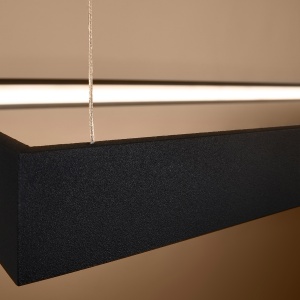 LED-es csillár, Tuula, 3000K, fekete, 130x40x150 cm - Img 7