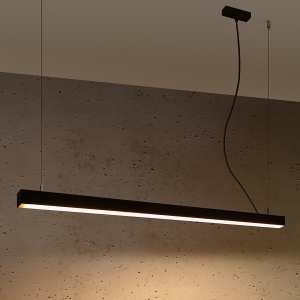 LED-es függőlámpa 3000K, Pinne, fekete, 118x6x150 cm - Img 3