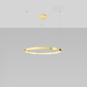 LED-es függőlámpa 3000K, Rio, fényes arany, 78x78x150 cm - Img 2