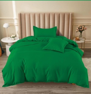 Lenjerie 1 Persoana cu elastic 140x200 Junne Verde (Finet)