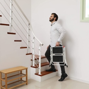 Létra összecsukható, Songmics, 20 cm, 150 kg - Img 6