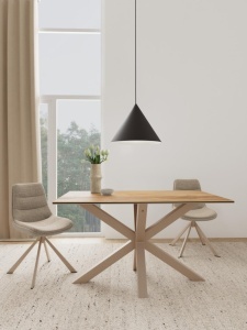 Masa dining Heaven V1, Natural, 75.5x135x80 cm