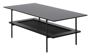 Masuta de cafea PENSACOLA, Negru, 55x40x110 cm - Img 2